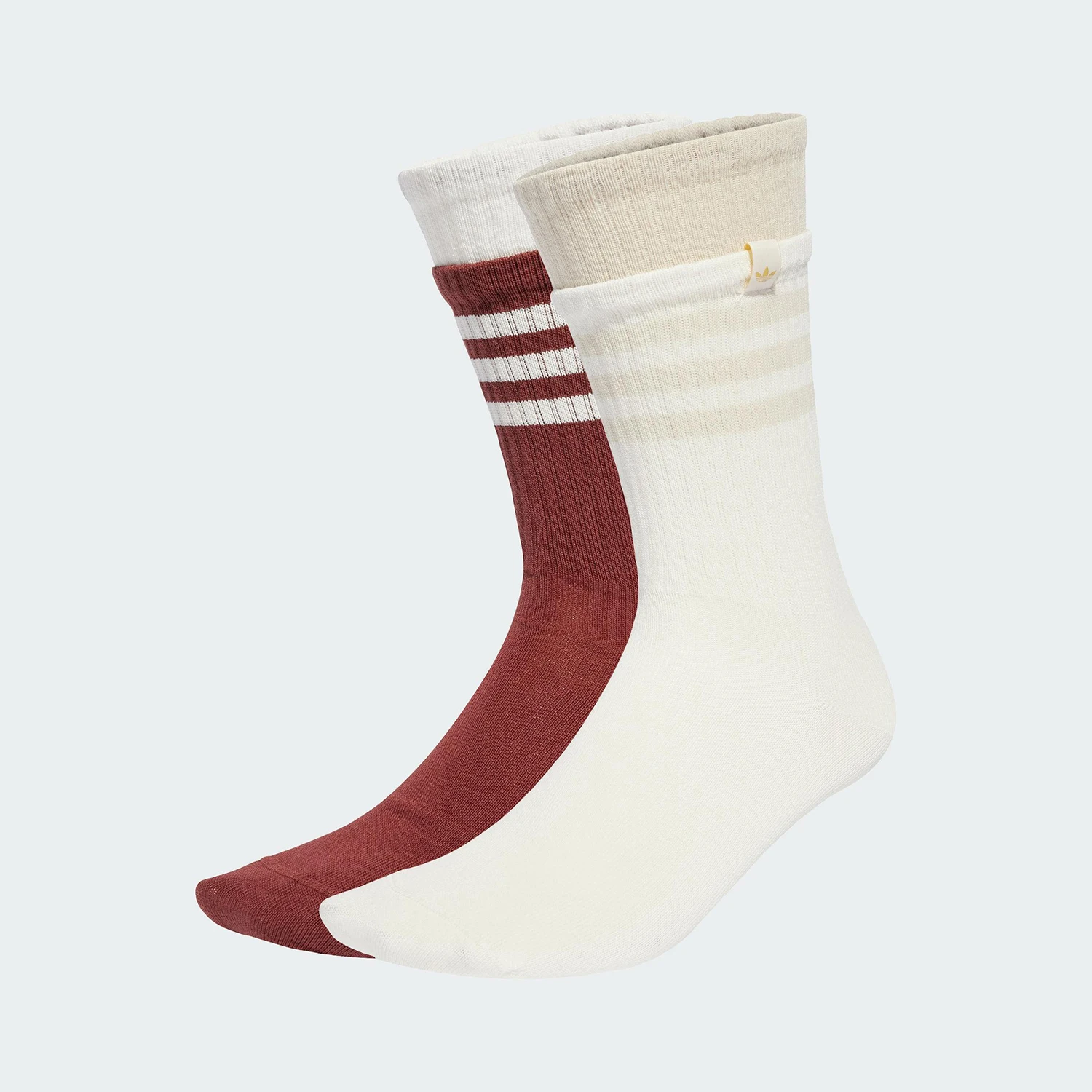 

Adidas genuine clover men's and women's knitted breathable sports socks two pairs set JX5198