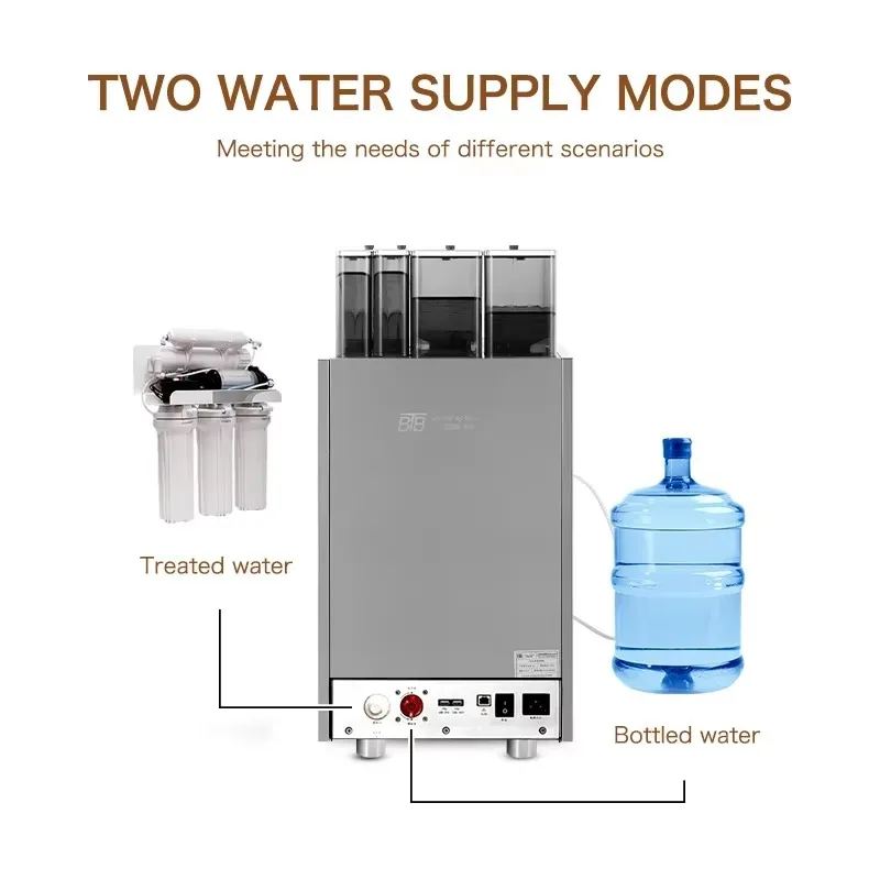 Steam Make Milk Foam Customize Logo Automatic Pressure Smart Bean To Cup Commerical Espress Coffee Maker Machine