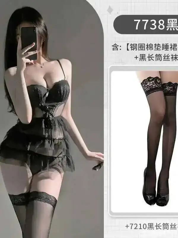 جنسي الملابس الداخلية الجديدة المرأة موحدة إغراء شفافة الصلب دعم جمع تشكيل الجسم كعكة فستان الأميرة تأثيري ZBJH