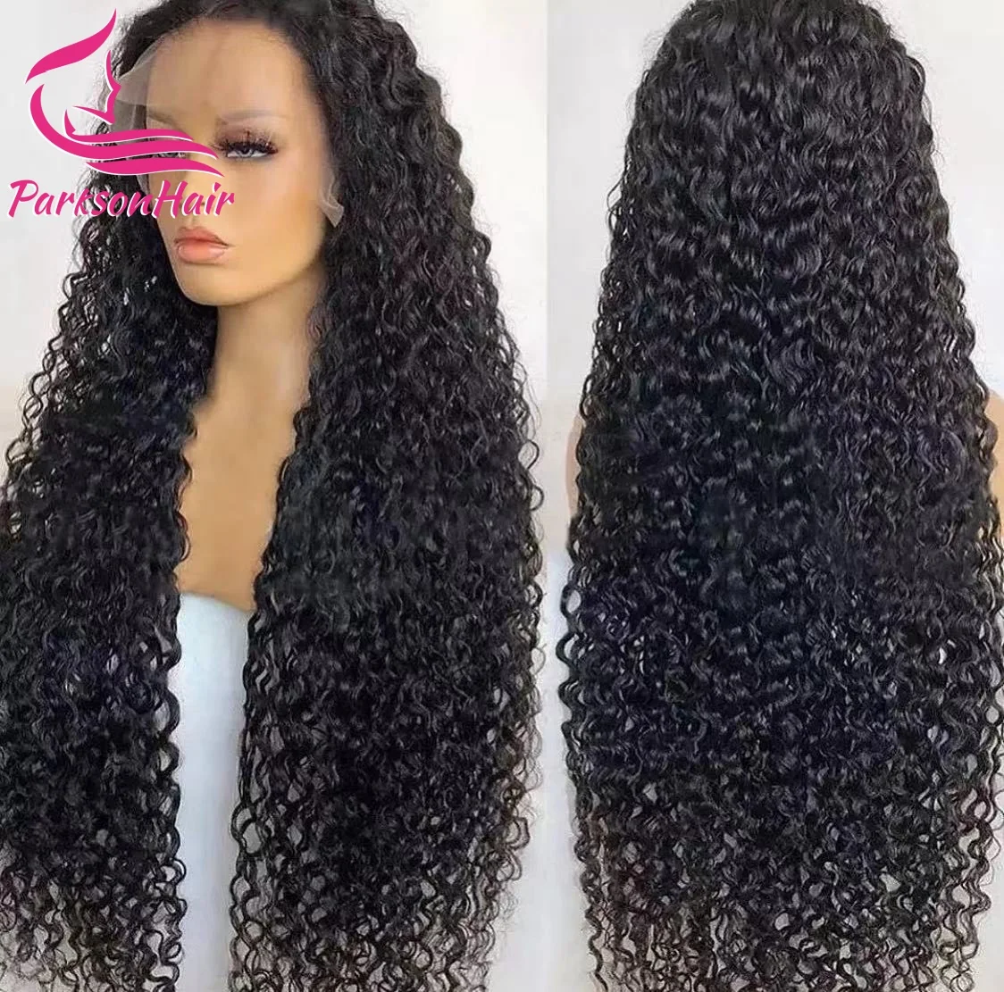

HD Lace Water Wave Human Hair Wig 13x4 HD Human Hair Lace Frontal Wigs Pre-Plucking Brazilian 200% Density Lace Front Curly Wig