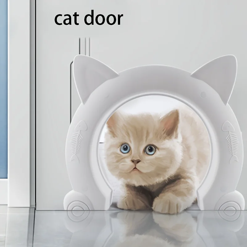 1pc Pet Door for Cats and Dogs - Freely Come and Go Design, Suitable for Kittens and Puppies, Durable ABS , Easy Installation, S