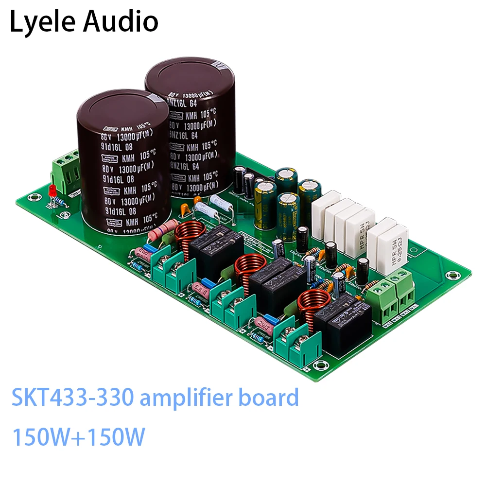 

Плата усилителя Lyele Audio STK433-330, 150 Вт * 2, стерео Hi-Fi, высококачественная плата усилителя звука, двойное напряжение 30-45 В
