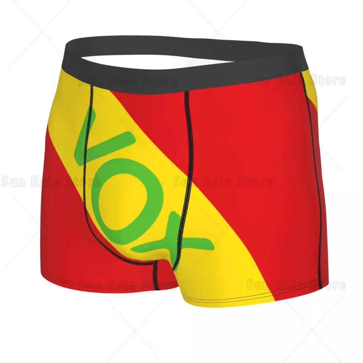 Custom Spain Flag Vox Underwear Men Stretch Spanish Political Party Boxer Briefs Shorts Panties Soft Sexy Underpants For Homme