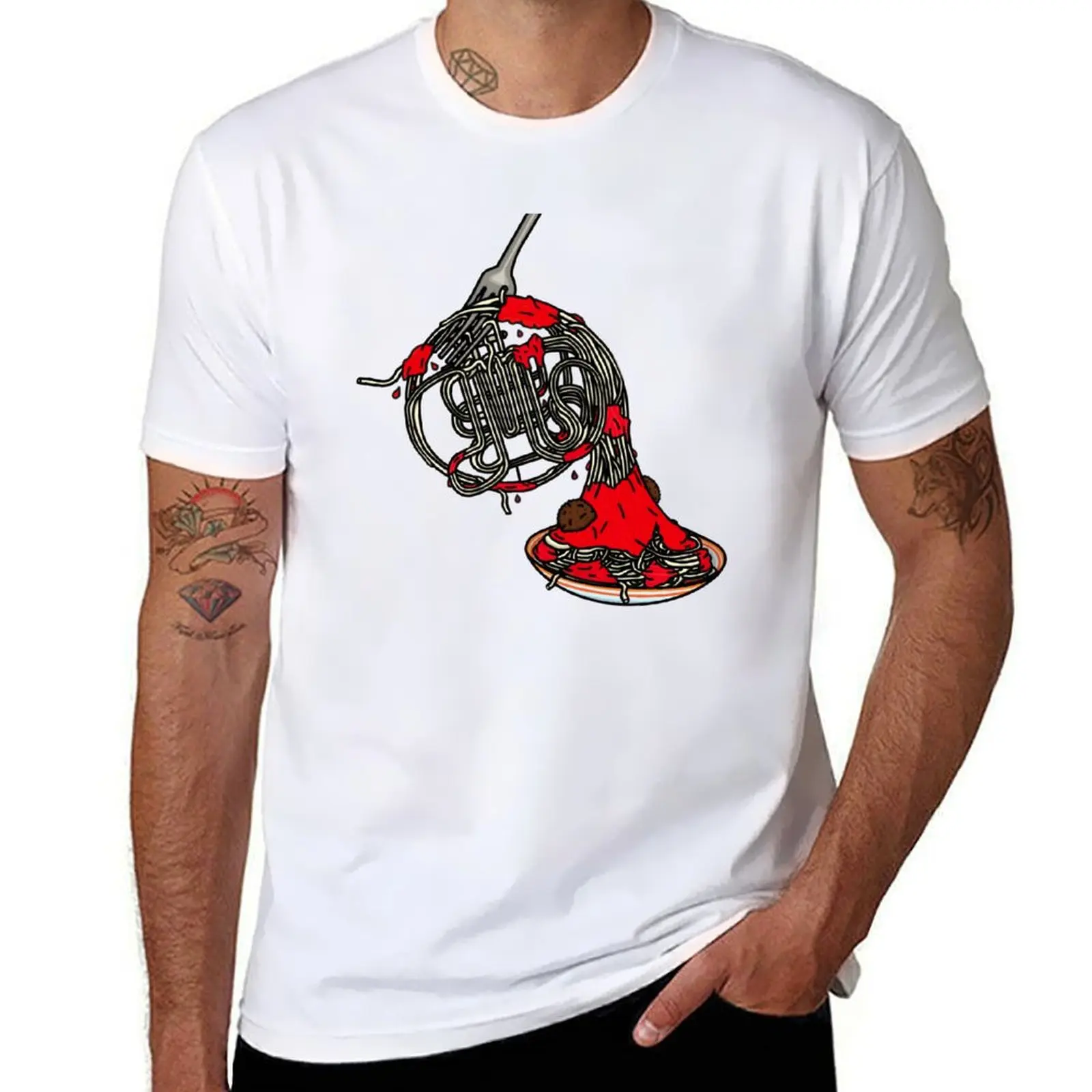 

T-Shirt Spaghetti shirts man t Horn cotton shirt t for luxury pack man