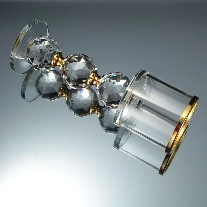 3pcs K9 Crystal Wedding Gift Candle Holder Set Gold Tea Light Candlestick for Event Family Party Home Decoration Centerpiece
