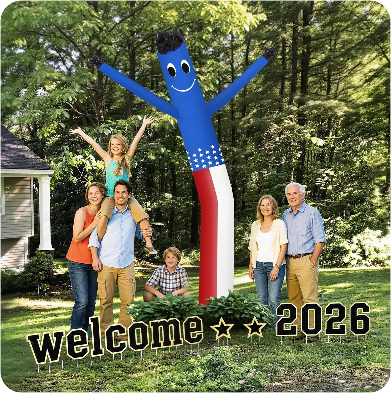 Inflatable Tube Man Dancing Waving Air Blower Motor Nylon Polyester