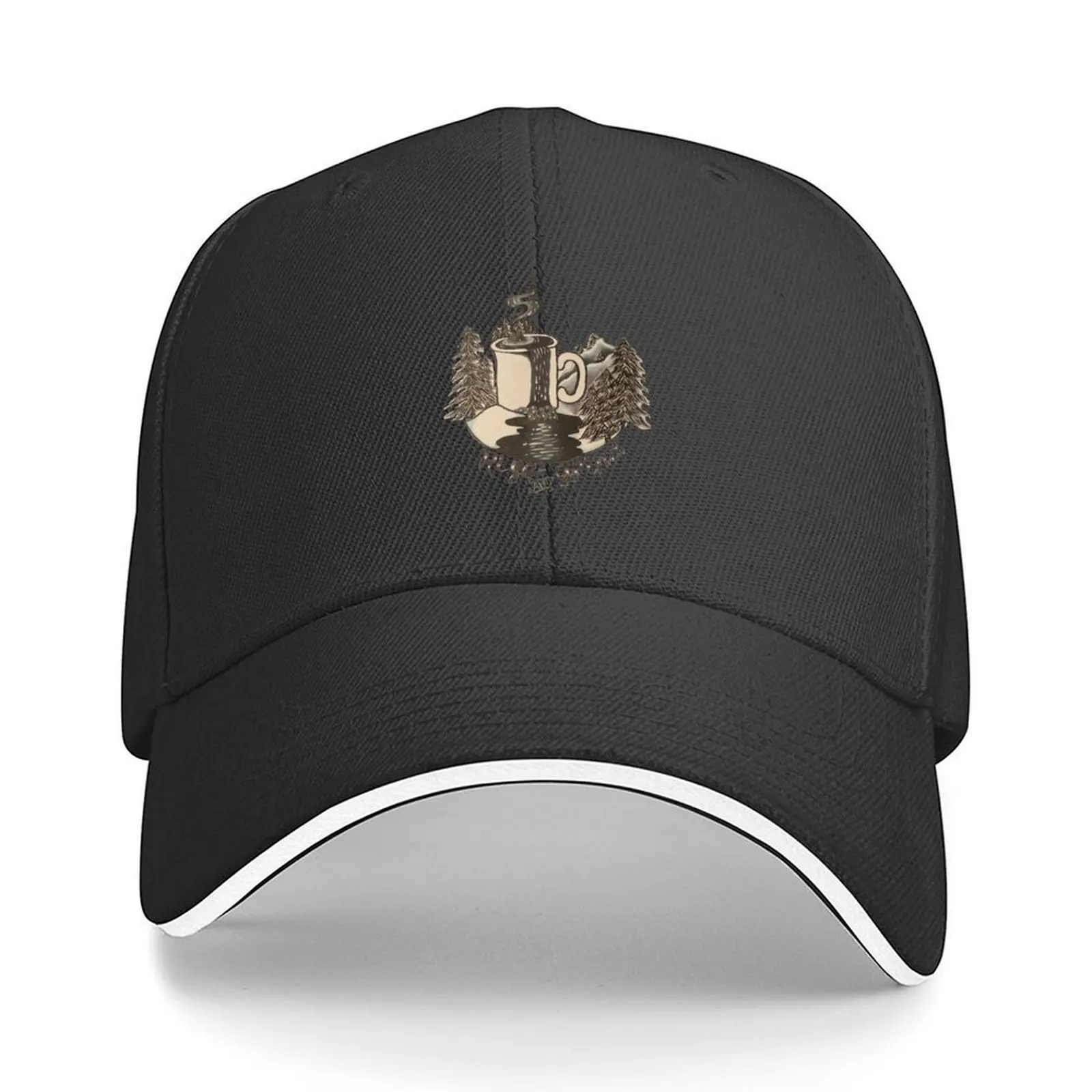 

Rise and Grind coffee waterfall Baseball Cap sun hat Custom Cap Military Cap Man Sports Mens Women's