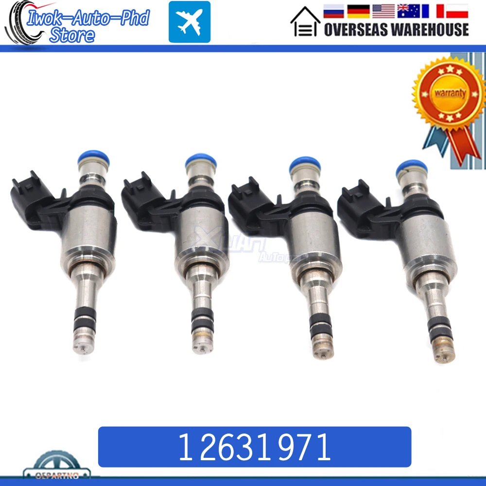 4pcs 12631971 Fuel Injectors For Buick Envision Regal Sportback For Cadillac ATS CT6 CTS Camaro Equinox Malibu GMC Terrain 14-19