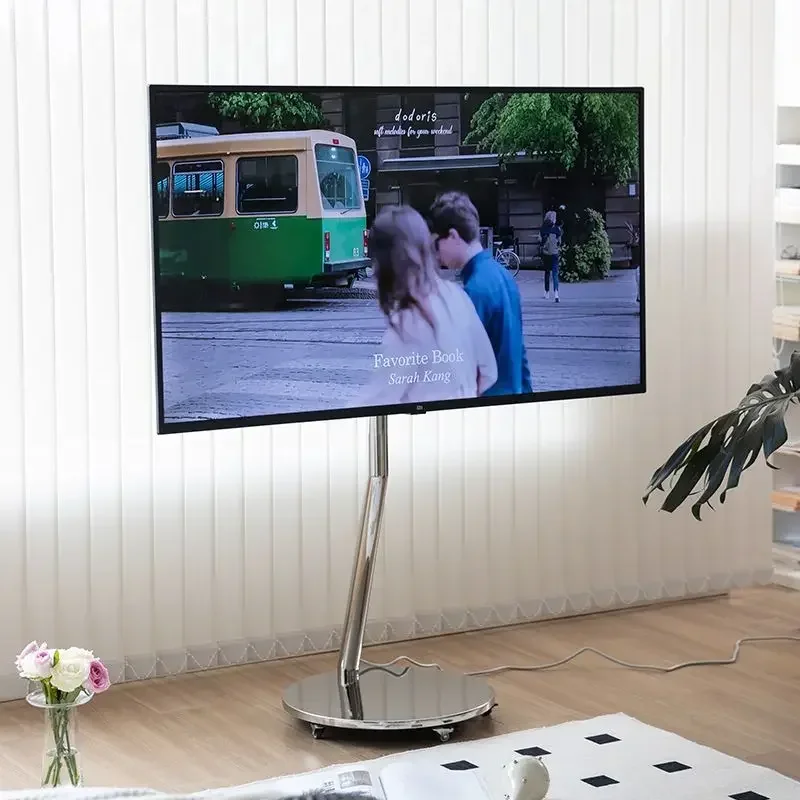 Removable TV Bracket Simple Modern Cart Floor Bracket with Wheel Hanger Game Screen 40/65 Inch Universal
