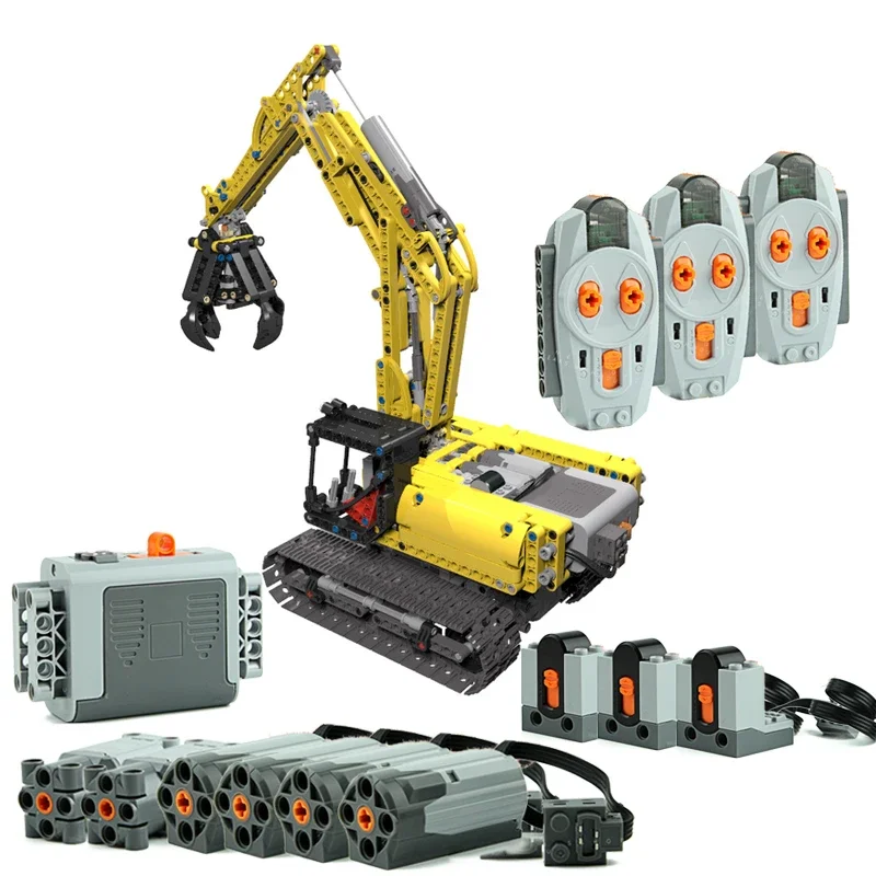 ปรับแต่งการวิเคราะห์ 42006 Excavator Full RC รุ่น Building Blocks DIY MOC Power ฟังก์ชั่นชุดอิฐของเล่นเด็กของขวัญ