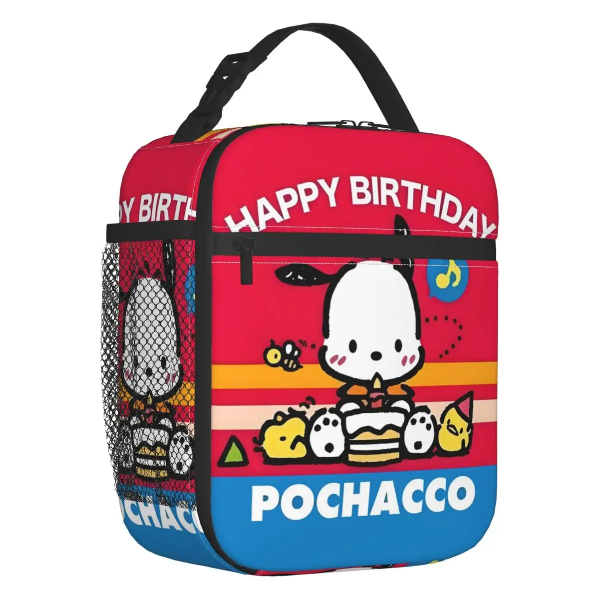 

Custom Pochacco Cute Cartoon Insulated Lunch Bag for Outdoor Picnic Kawaii Anime Pattern Waterproof Cooler Thermal Bento Box