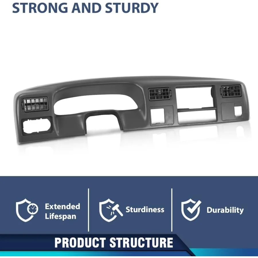 لوحة إطار عنقودية باللون الرمادي الداكن مع فتحة تبديل 4x4 لسيارة Ford F250 F350 Super Duty 19992004 الداخلية Dashboa #6