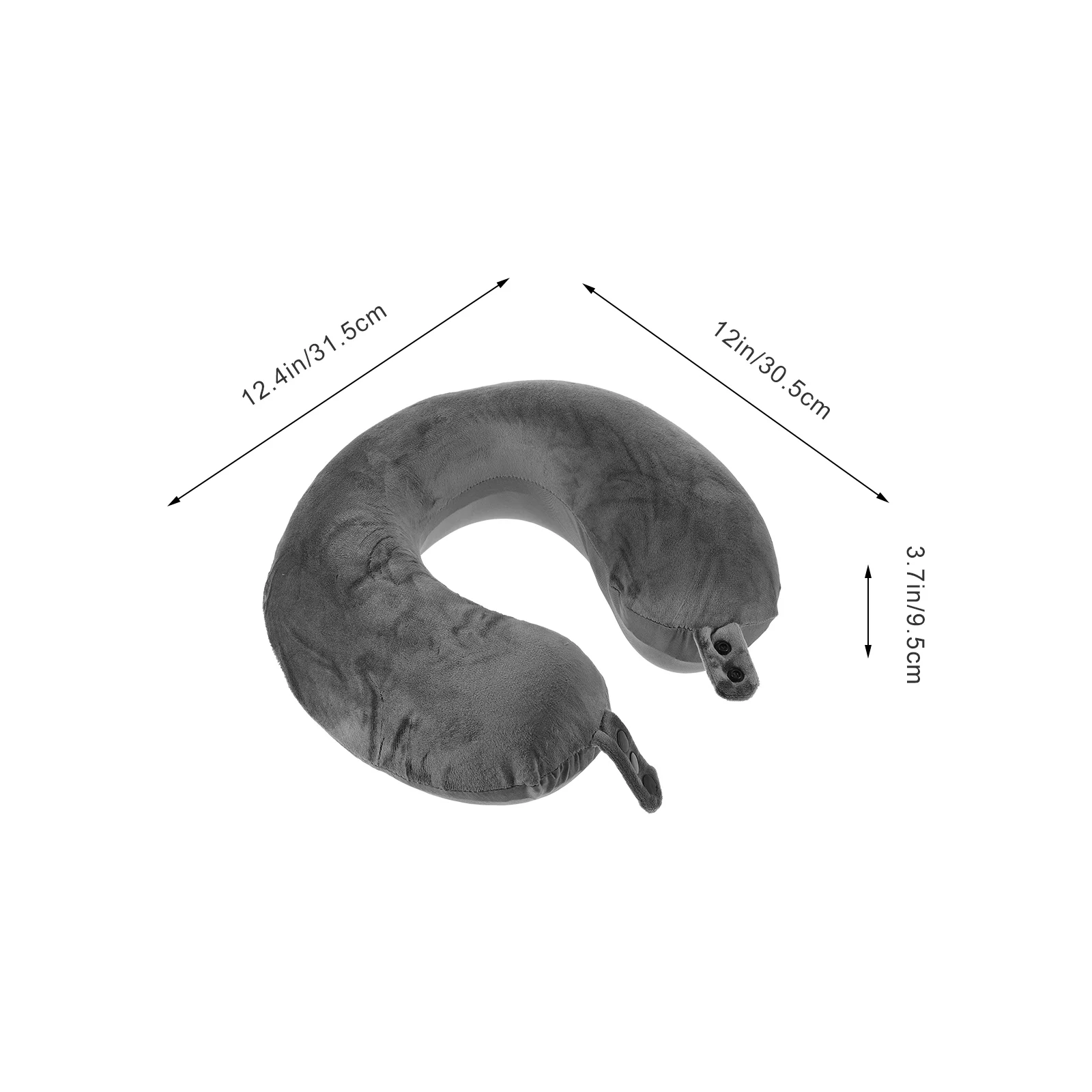 

U Shaped Memory Foam Neck Pillow Deep Grey Soft Travel Pillow for Plane Ergonomic Supports Neck Back Knees Lumbar Office