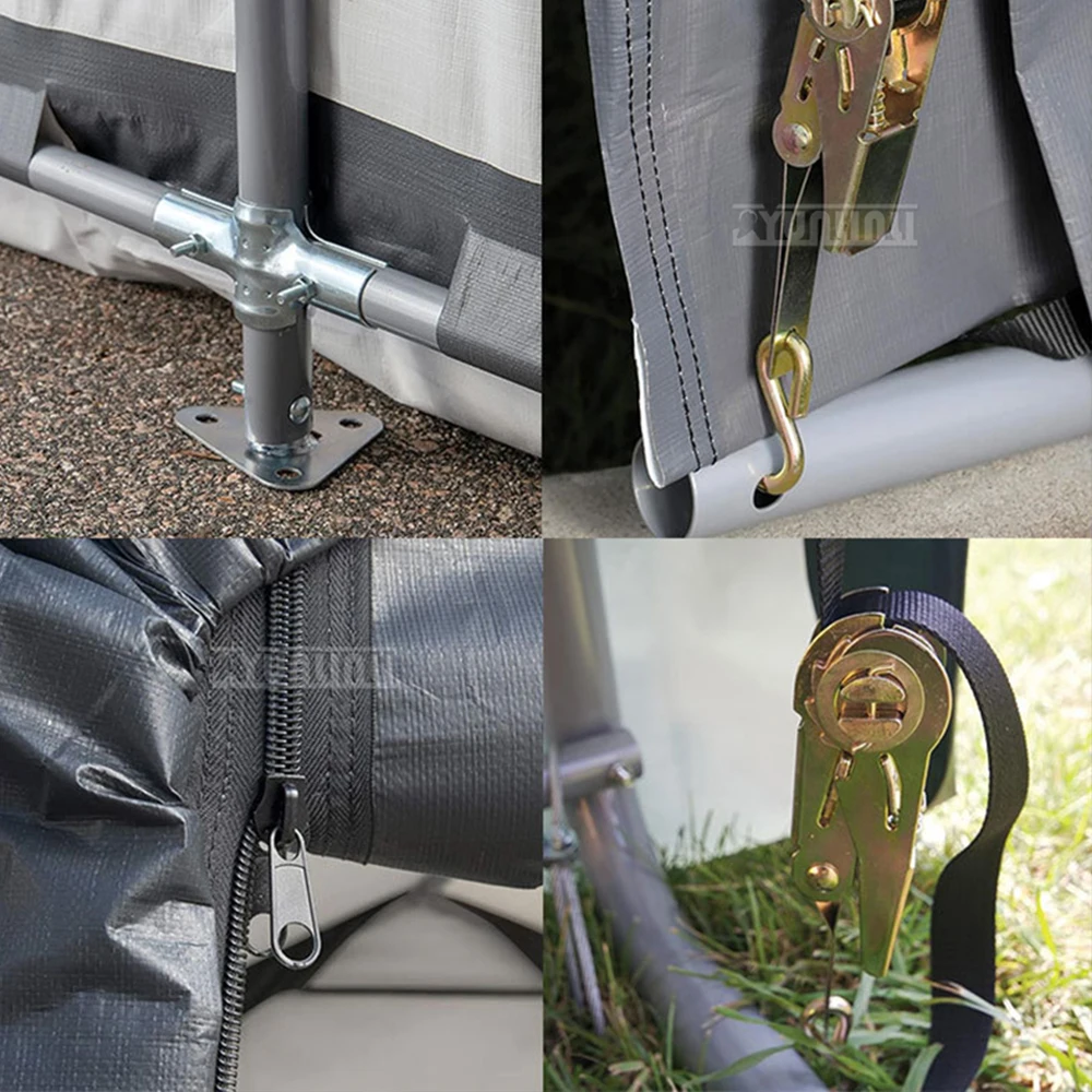 

2026 Автомобильная/мотоциклетная палатка Heydage с солнцезащитным козырьком, уличная палатка для хранения Carport, садовая палатка для хранения, непромокаемая и солнцезащитная палатка