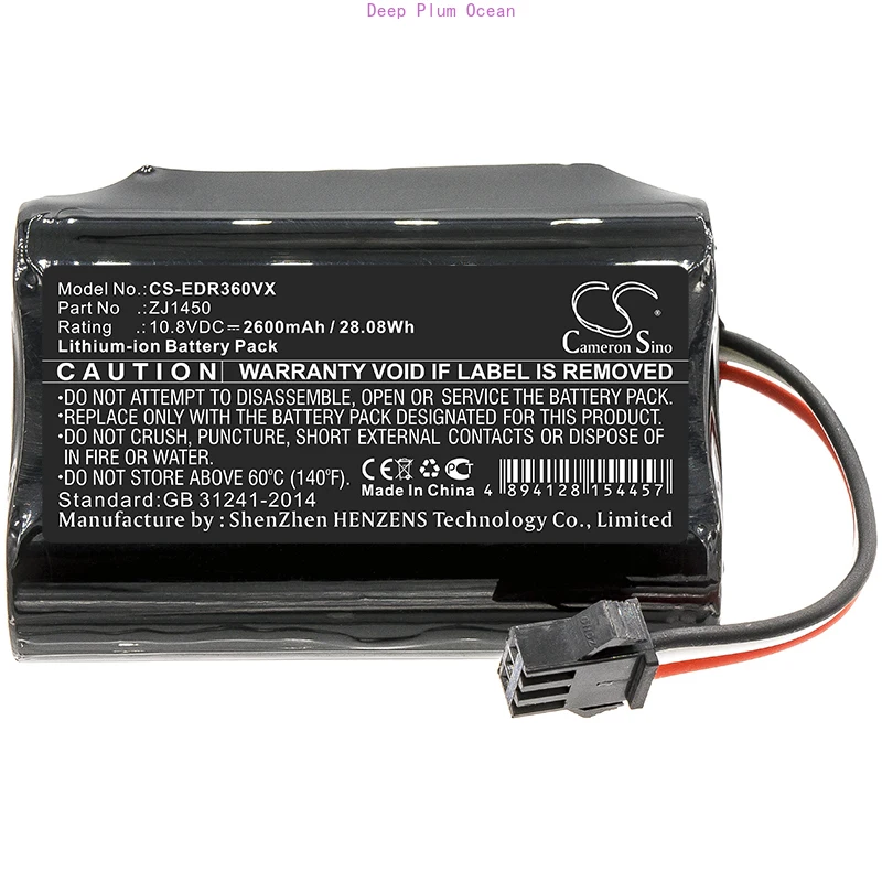 

Robot Vacuum Cleaner Battery 10.8v/2600mAh/3400mAh DA60-Darfon,ZJ1450 for Ecovacs D36A,D36B,D36C,D36E,DA60,DA611,DB35,TCR360