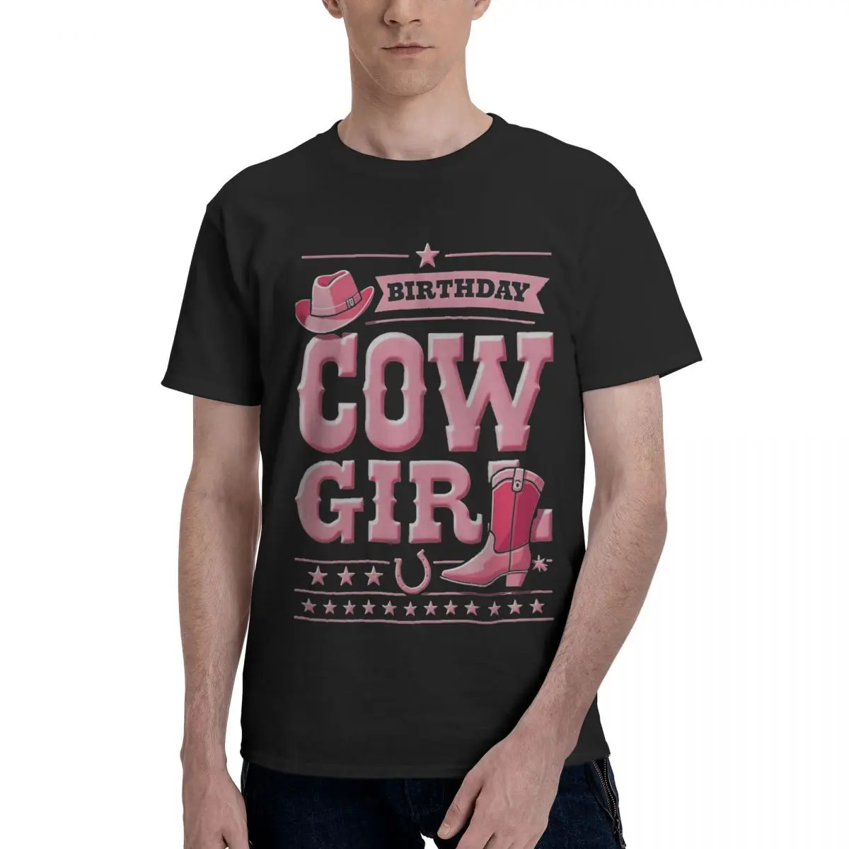 Cowgirl Birthday Party Decor Movement Top tee Leisure Championship Vintage Vintage USA Size