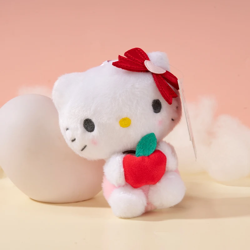Sanrio Kuromi mélodie cannelle Hello Kitty Kawaii série de fruits en peluche jouet Anime poupée porte-clés jouets pour enfants sac à dos pendentif
