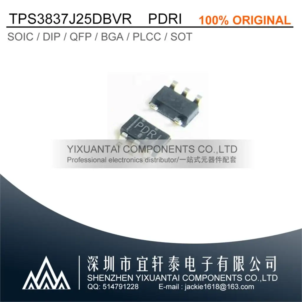 10pcs/lot TPS3837J25DBVR  TPS3837J25DBV  TPS3837J25D  Marking:PDRI IC SUPERVISOR 1 CHANNEL SOT23-5