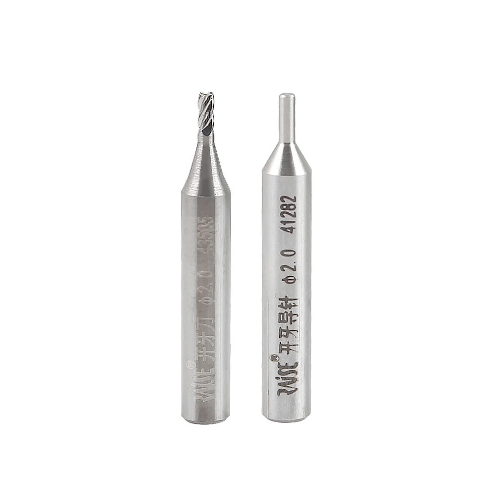 

4-edge End Milling Cutter Set (2.0mm)Hardware Fitting Accessory Locksmith Parts Tungsten Steel Coated