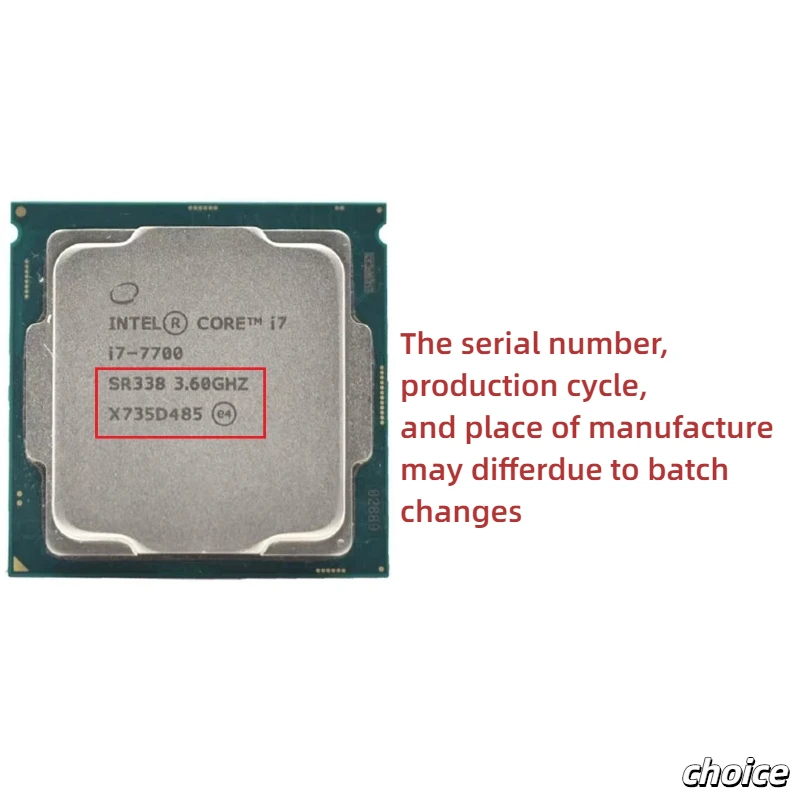 Intel Core I7 7700 Processor 3.6GHz Quad-Core Eight-Thread 8M Cache 65W LGA 1151 CPU for Desktop