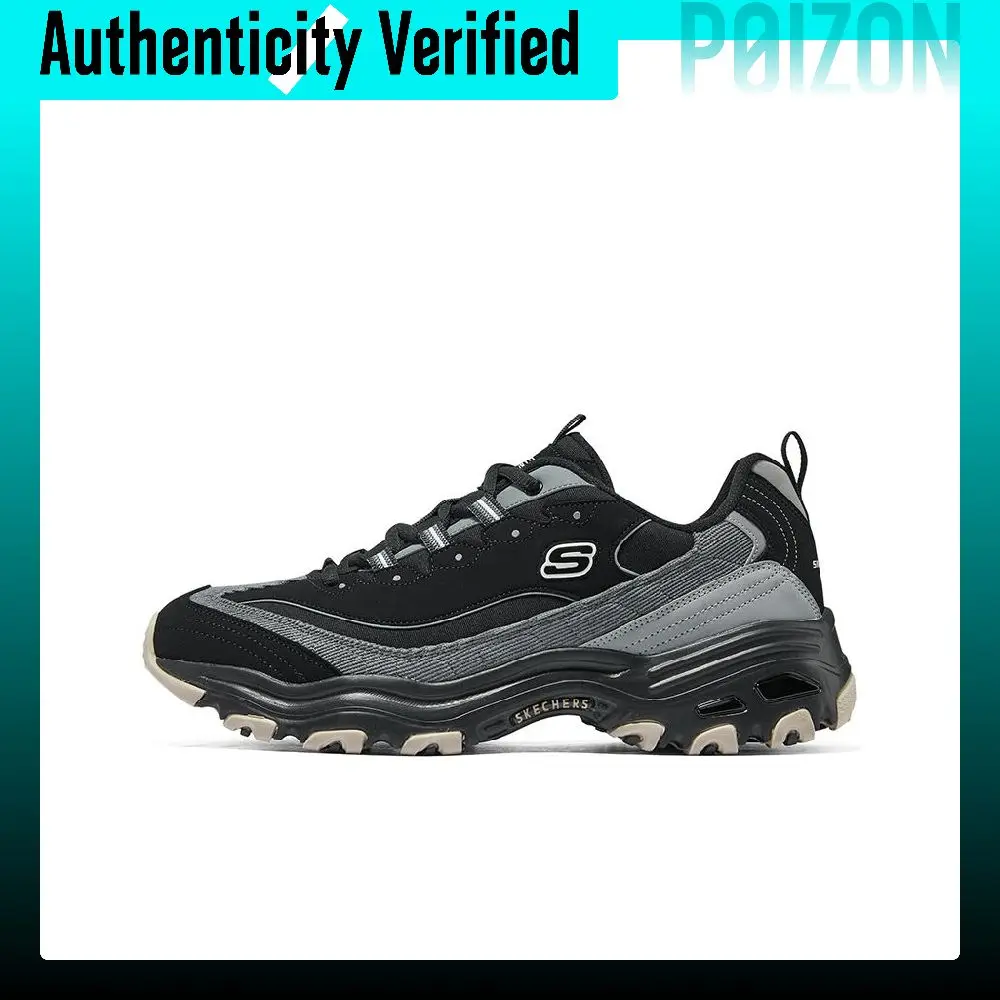 Skechers D'Lites 1.0 Chunky Sneakers Men's Low Top Black 894265-BKGY