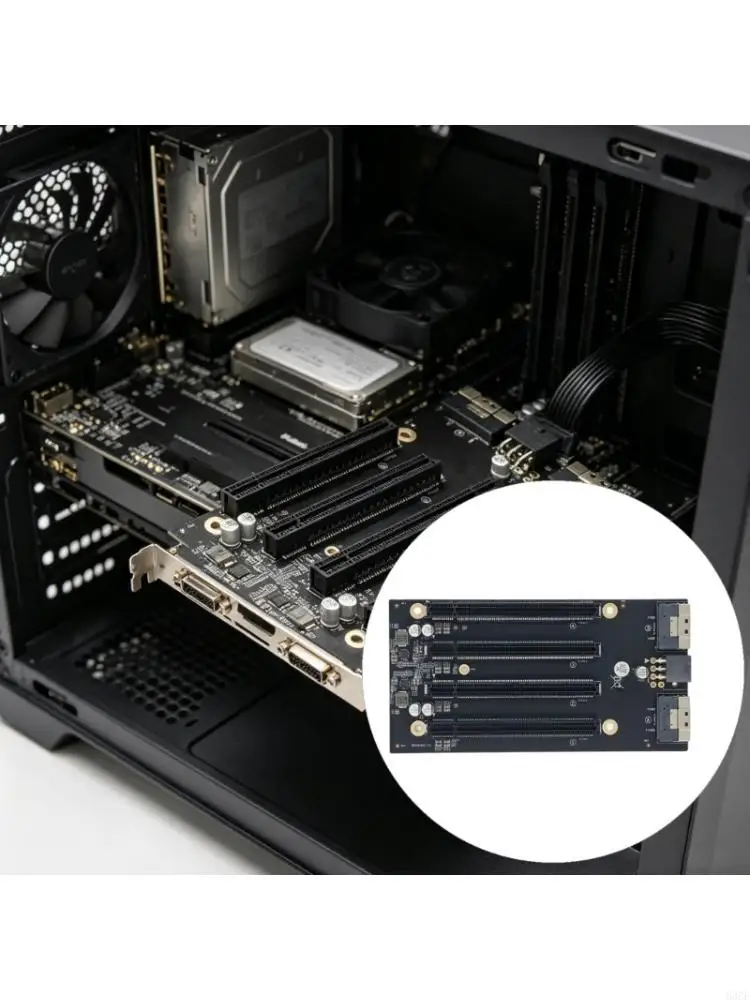 Efficient PCIe4.0 X4X4X4X4 Splitter Board With Two SFF 8654 8I Inputs For Multiple Device Connection And Upgrades 83CF