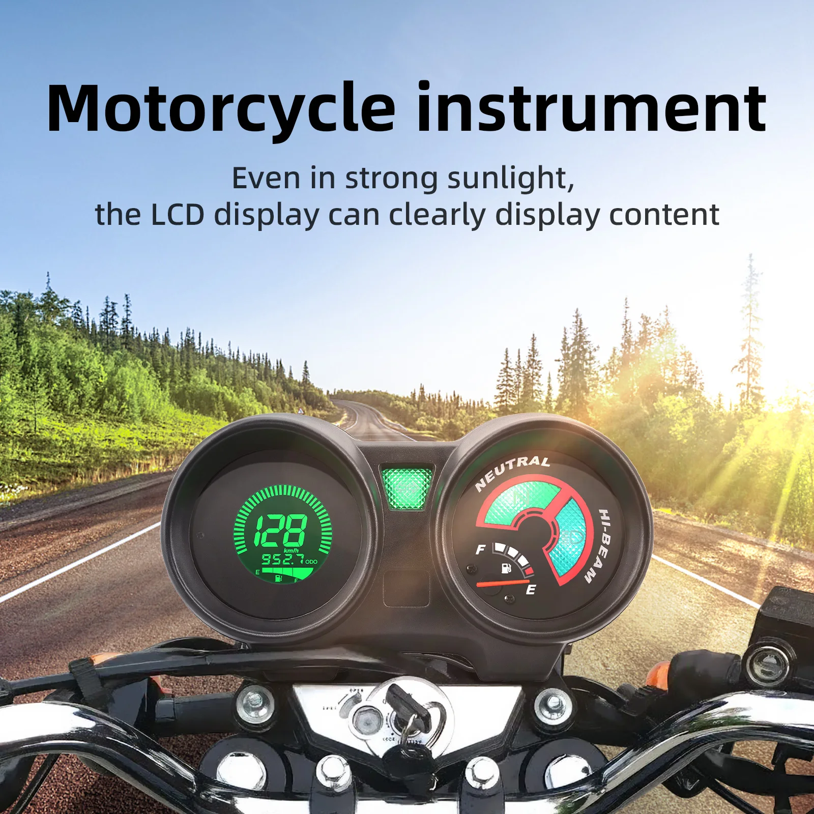 For Brazil TITAN 150 Motorcycle Instrument Digital Panel Speed Fuel Meter Speedometer for Honda CG150 2004-2009 Fan150 Custom