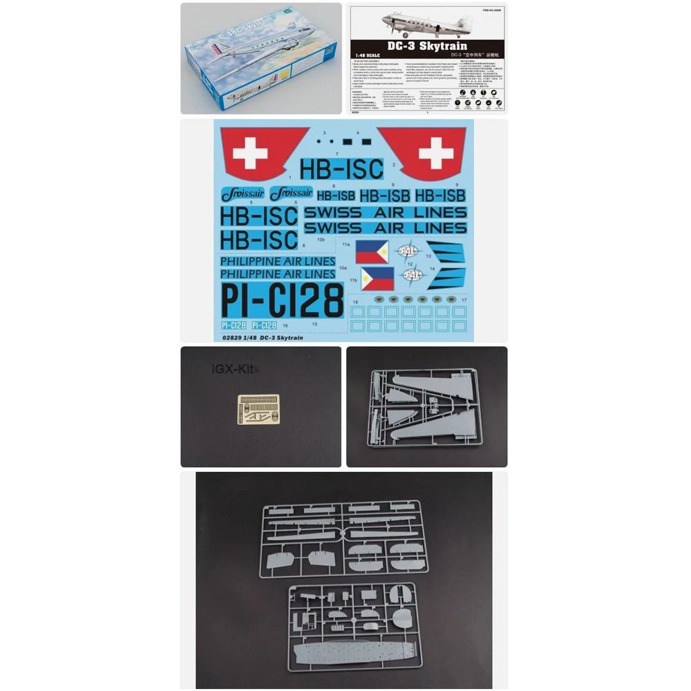 

Модель самолета Trumpeter 02829, масштаб 1/48, американский транспортный самолет C48C Skytrain, пластиковый сборный конструктор, подарок