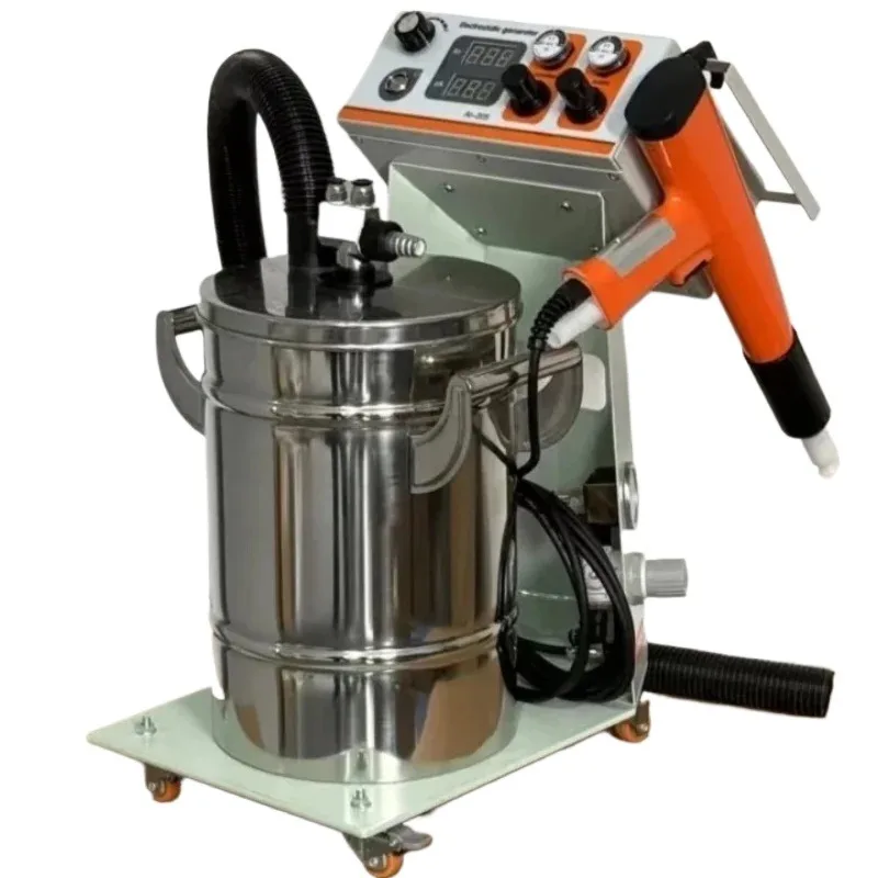 1 Set Powder Coating Machine, Electrostatic Unit with Manual Spray Gun & Powder Storage Tank