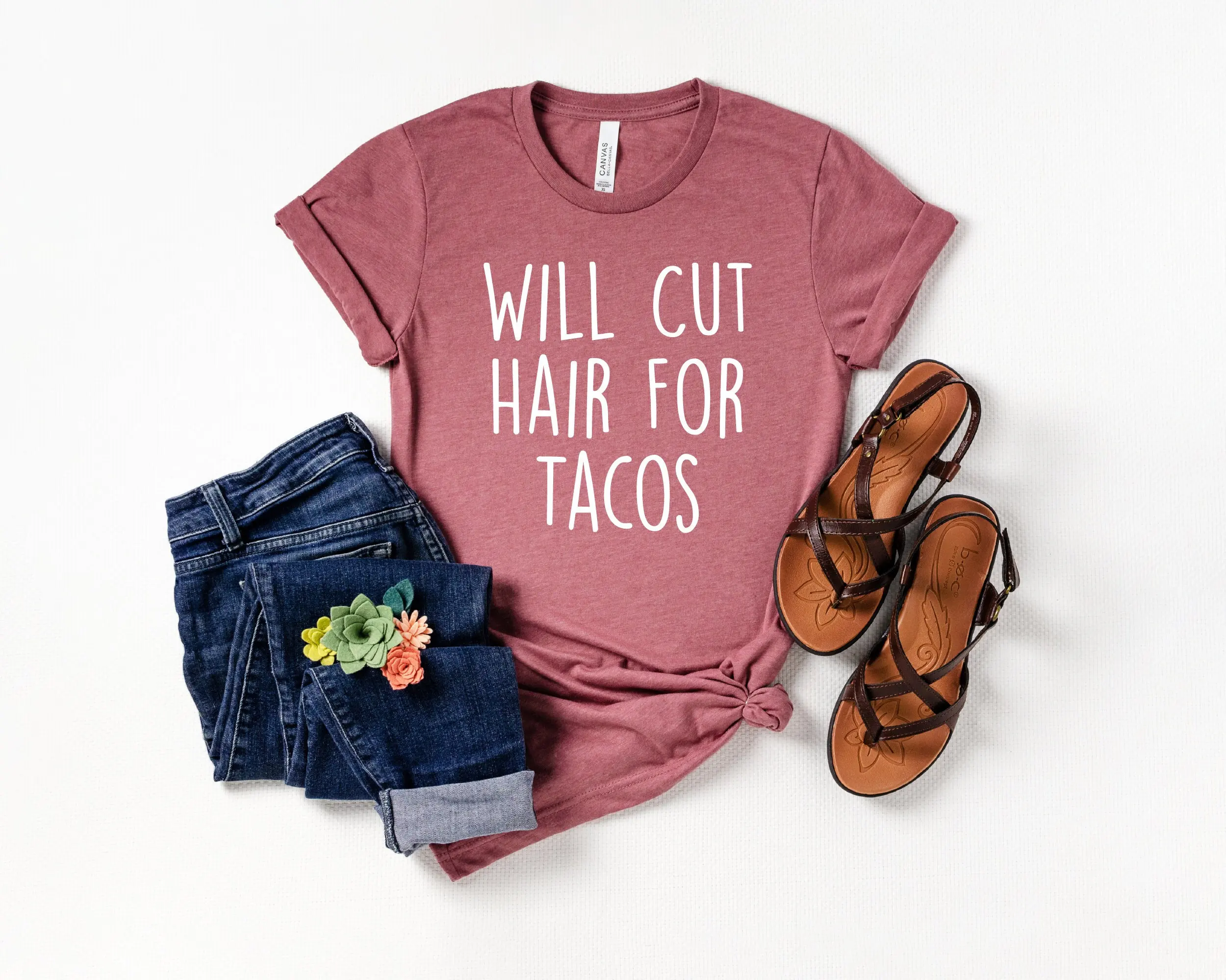 Will cut hair for tacos shirt Hairdresser T HairstylisT barber funny