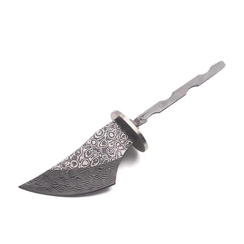 Swayboo Damascus Steel Straight Knife Fixed Blade Diy Semi - Finished Manual Knife Forging Damask Steel Camping Knif Accessories