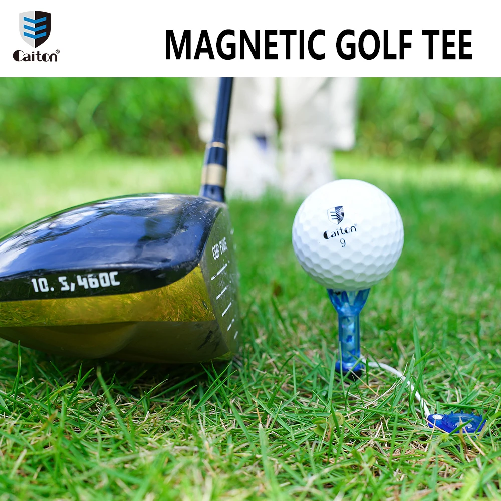 Caiton NEW Golf Tee,  80mm/3.15in, Metal Ball Stud, Magnetic Detachable Design, Durable Non-slip&Multicolor Optional