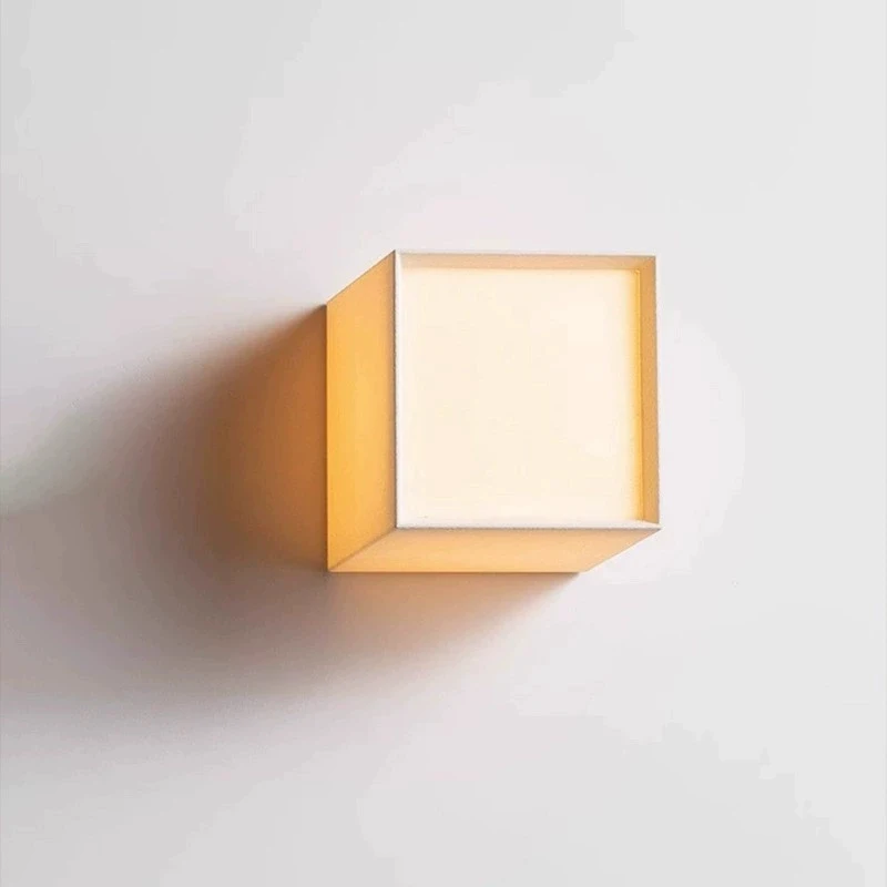 Chinese Style Wabi Sabi Style Bedroom Wall Lamps Square Fabric Lamp Japanese Retro Living Room Corridor Aisle Decor Wall Lights