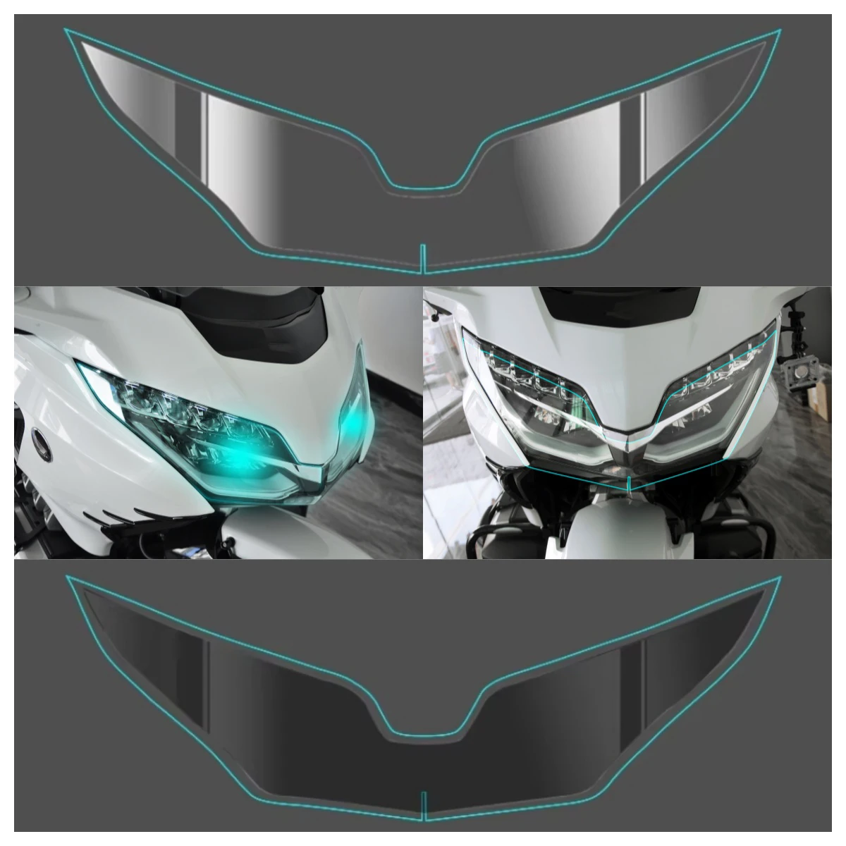 For Honda Gold Wing GL800 F6B Motorcycle Headlight Glass Protective Film GOLD WING Headlamp Protection Cover Protector Film