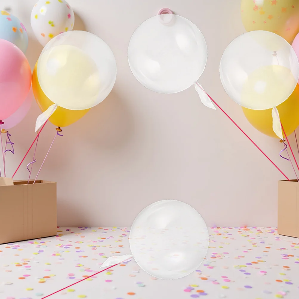 

100Pcs Clear Bobo Balloons Transparent Large Stuffing Balloons for Wedding Birthday Party Decorations Event Celebration Supplies