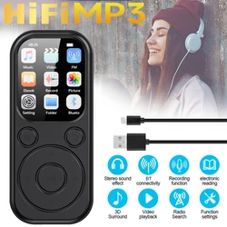 Ultra-thin 1.8 Inch MP3 Player Type-C Portable Walkman Bluetooth 5.4 Compatible E-book Recording Sports FM Radio Music Player