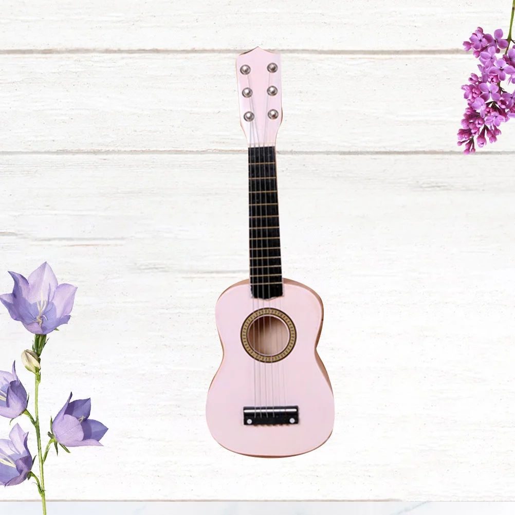 Mini guitarra pequeña para bebé de 21 pulgadas, instrumentos musicales para niños, ukelele hawaiano de bambú para principiantes