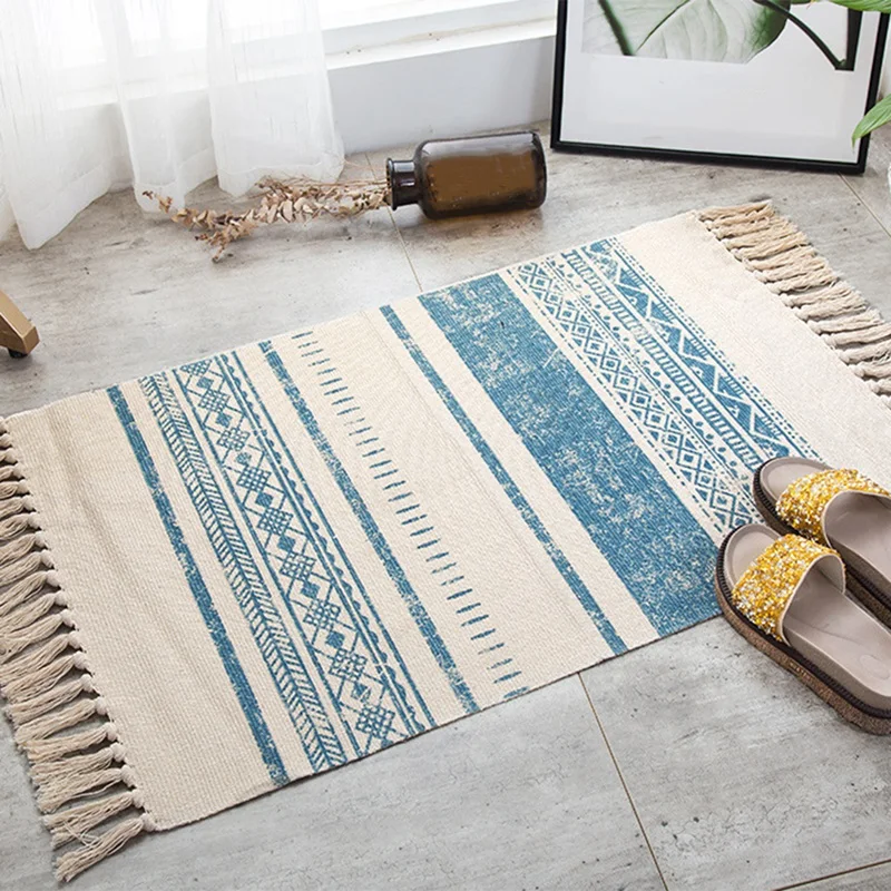 

Nordic Cotton And Linen Floor Mats Ethnic Carpets Doormats Doormats, In The Bedroom