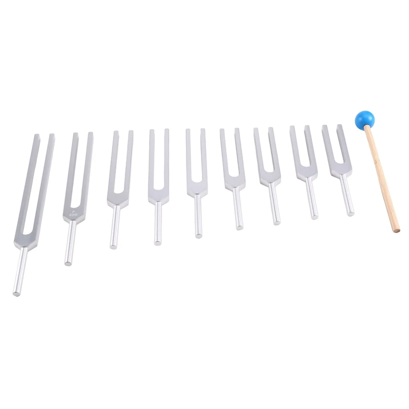 مجموعة ABKO-Tuning Forks Chakra، 174 هرتز/285 هرتز/396 هرتز/417 هرتز/528 هرتز/639 هرتز/741 هرتز/852 هرتز/963 هرتز، لشفاء الشاكرا، العلاج الصوتي