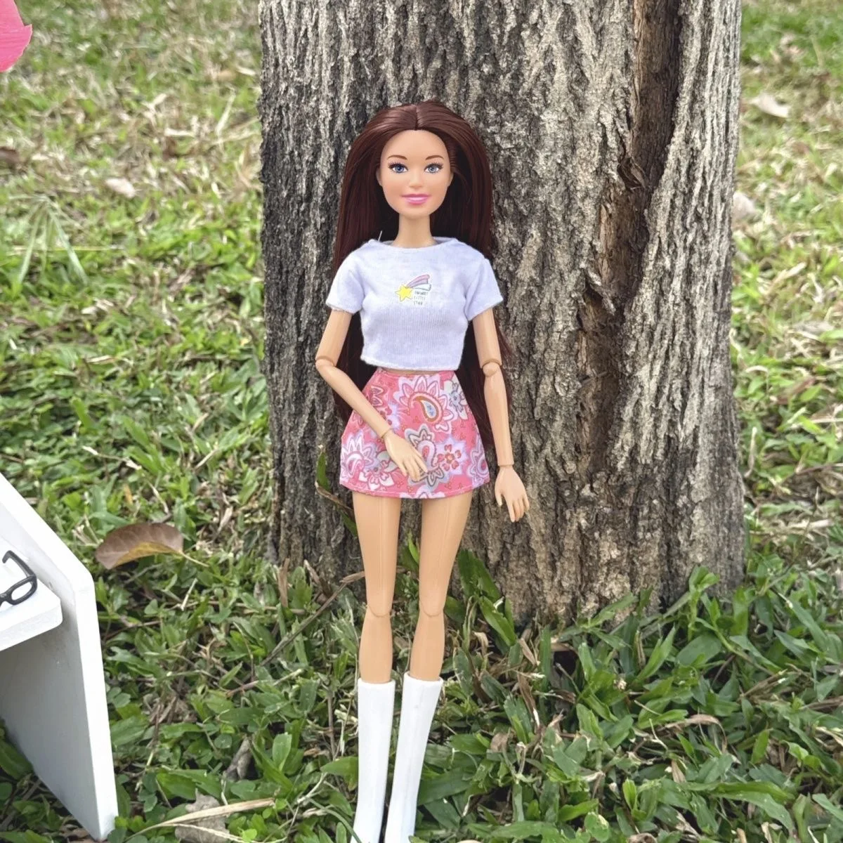 30cm 패션 긴 머리 BABI 공주 인형 스파이스 소녀 티셔츠 + 스커트 세트 소녀 놀이 집 장난감 1/6 BJD 관절 움직일 수있는 드레스 인형