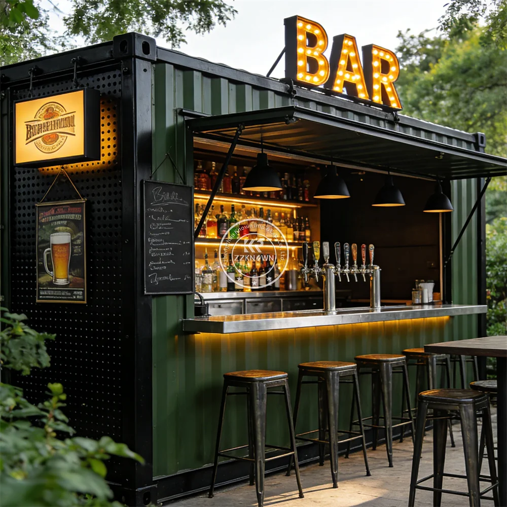 

High Quality Prefab Container Restaurant Customized Container Bar Portable Fast Food Kiosk Outdoor Restaurant Container Kiosk