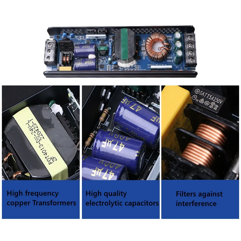 Trasformatori CA CC super sottili Alimentatore switching da 220 V a 12 V 24 V 12 24 V Volt 60 W 100 W 200 W 300 W 400 W A/D per strisce LED