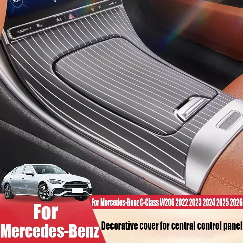 

Для Mercedes-Benz C-Class W206 2022 2023 2024 2025 2026: накладка на центральную панель управления, декоративная полоса, модификация интерьера автомобиля