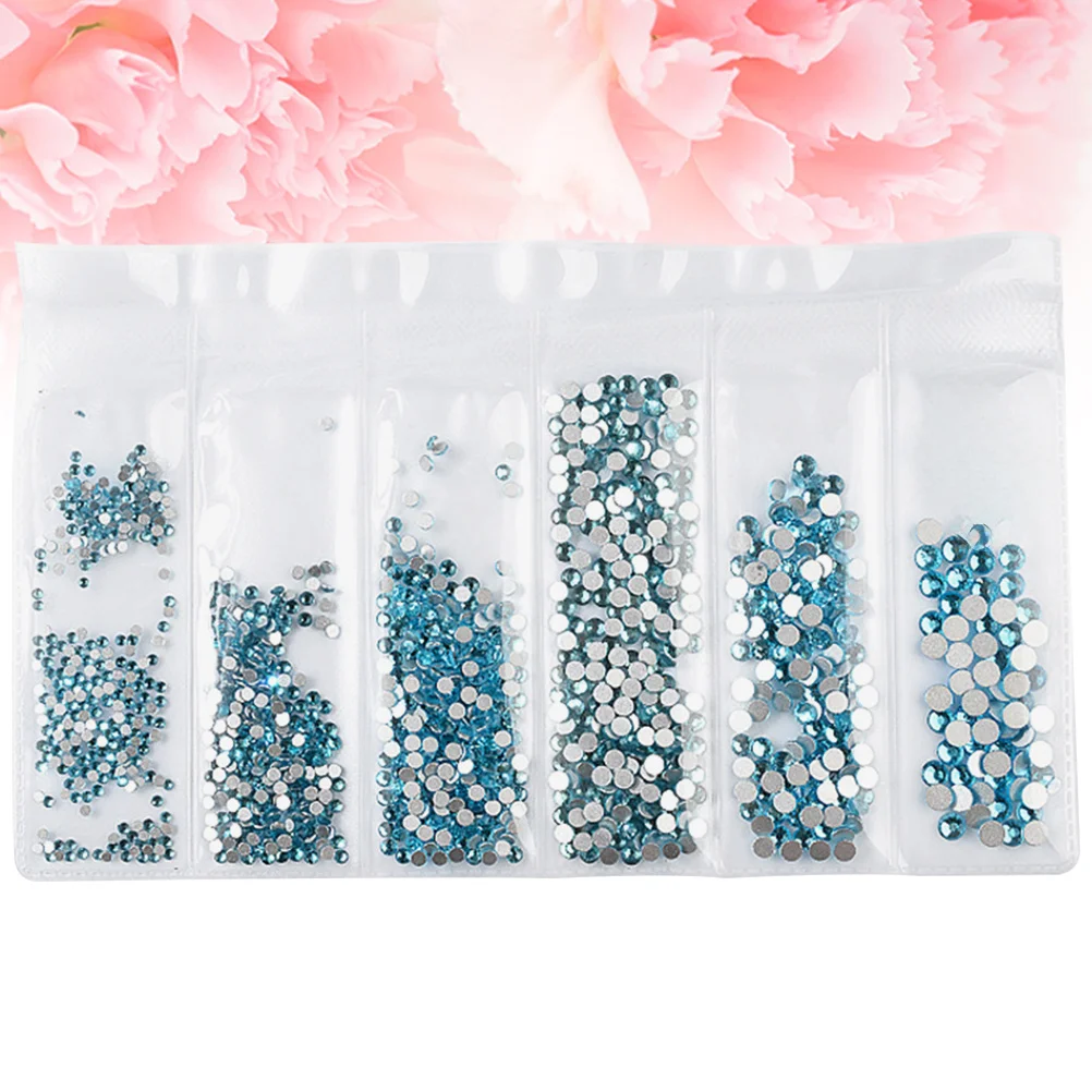 1364pcs Water Drill Decorations Sky-Blue Diy Manicure Supplies For Women Nail Art Rhinestones Accessories Nail Art Ornament