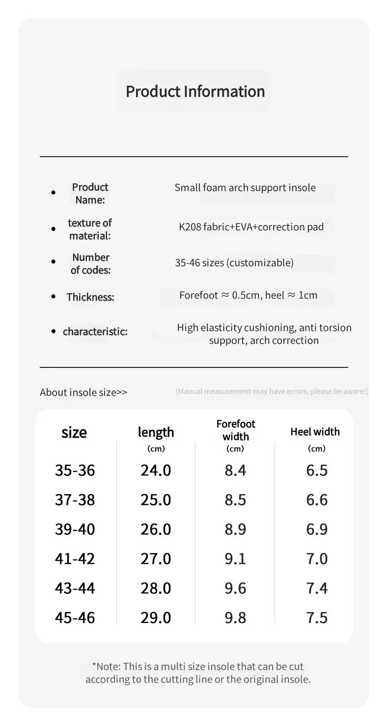 1 Paar orthopädische Pads, Sportschuhe, Einlegesohlen, Fußgewölbeunterstützung, Einlegesohle für Füße, Plantarfasziitis, Plattfuß, Stoßdämpfung, Schuhsohle – Detail 12