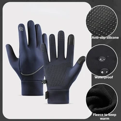 Winter Warm Gloves for Men Women Wind Waterproof Non-slip Touch Screen Thermal Sports Glove for Hiking Skiing Fishing