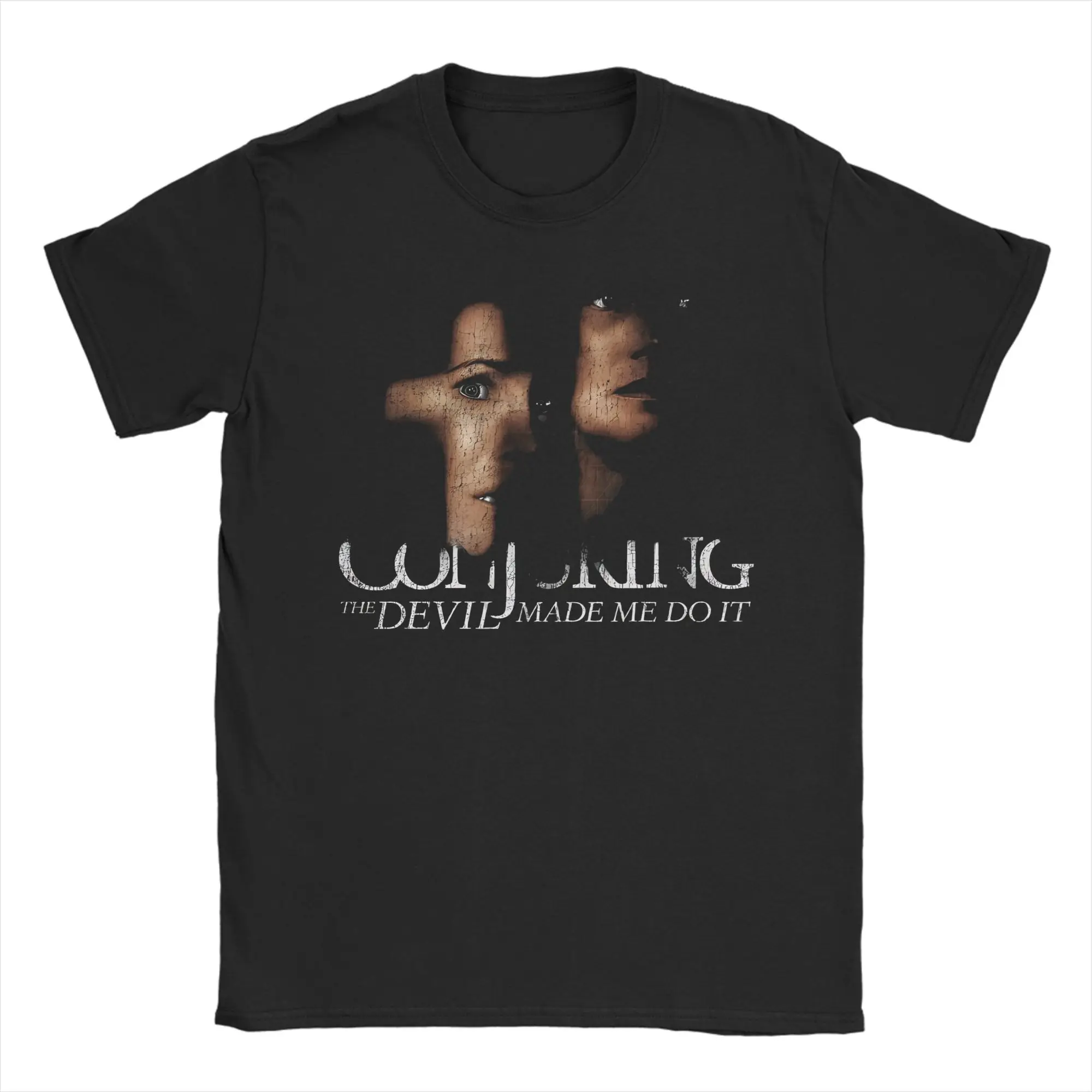 تي شيرت كلاسيكي لفيلم الرعب The Conjuring للرجال والنساء بياقة دائرية وأكمام قصيرة ملابس صيفية قطنية 100%