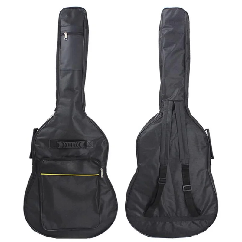 40/41inch Guitar Bag Thickened Oxford Waterproof Fabric Double Straps Padded Black Guitar Case Gig Backpack Guitar Accessories