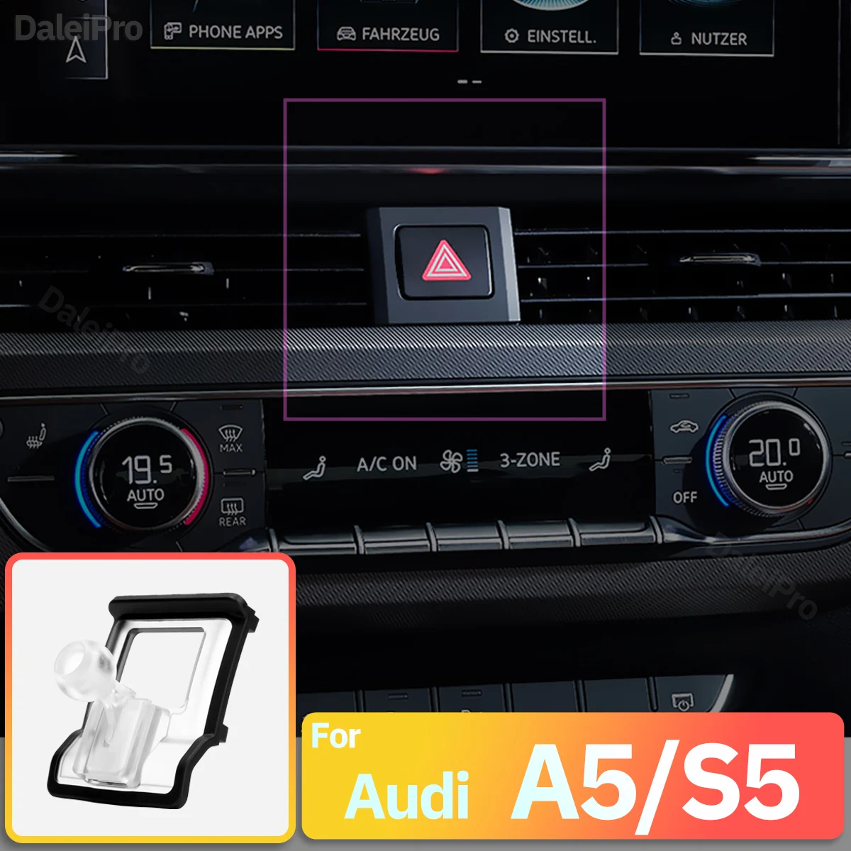 

Car Phone Holder For Audi A5 S5 RS5 S4 RS4 2018-2022 2023 2024 Wireless Charger Phone Holder Magnetic MagSafe Audi Accessories