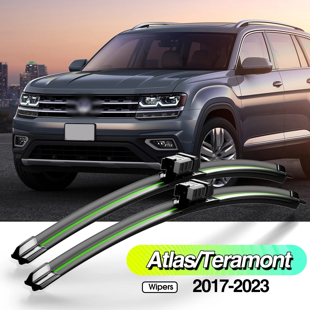 

For VW Atlas Teramont 2017-2023 2pcs Front Windshield Wiper Blades Windscreen Window Accessories 2018 2019 2020 2021 2022